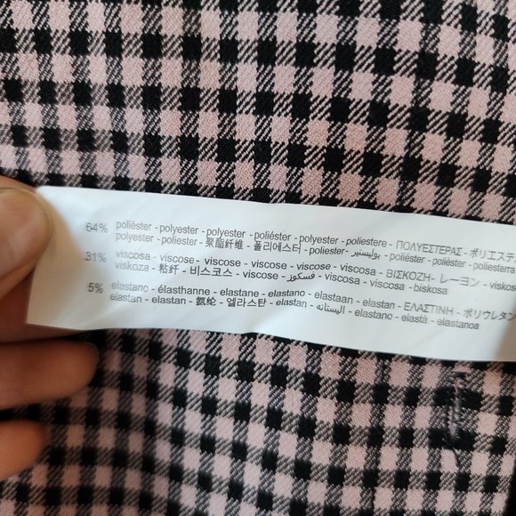 Zara Black and pink check oversized plaid shirt - Picture 3 of 4